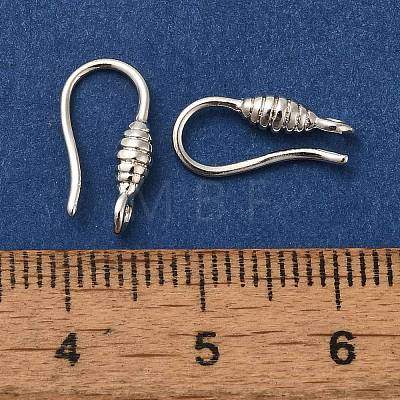 Brass Earring Hooks KK-H502-16S-1