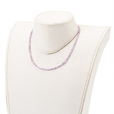 Natural Amethyst Beaded Necklaces NJEW-JN03315-01-1