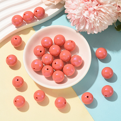 30Pcs Round Silicone Beads SIL-SZ0004-23G-1