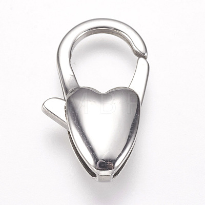 Tarnish Resistant 304 Stainless Steel Lobster Claw Clasps STAS-O114-058P-B-1