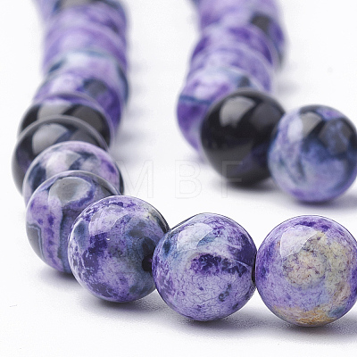Dyed Natural Fire Crackle Agate Beads Strands G-T098-02B-03-1