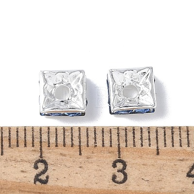 Brass Rhinestone Spacer Beads RSB072-14S-1