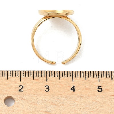 304 Stainless Steel Cuff Rings Components STAS-Z138-02G-01-1