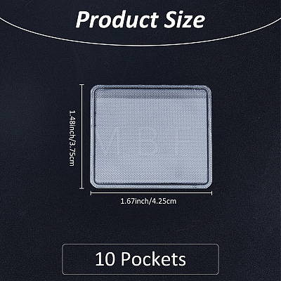 10 Pockets Frosted PVC Necklace Chain Adhesive Pouches CON-WH0088-89-1