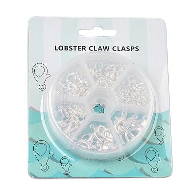 Alloy Lobster Claw Clasps and Jump Rings Set PALLOY-X0004-S-B-1