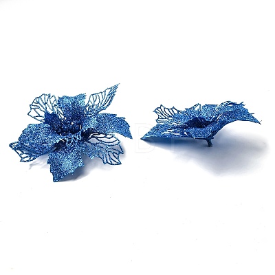 Plastic Glitter Artificial Flower HJEW-R124-02-1