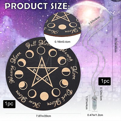 DIY Star Pattern Pendulum Board Dowsing Divination Making Kit DIY-CN0002-36-1