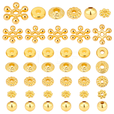   300Pcs 6 Styles Brass & Alloy Spacer Beads FIND-PH0019-90-1