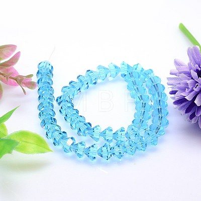 Faceted Cone Imitation Austrian Crystal Bead Strands G-M187-6mm-10A-1