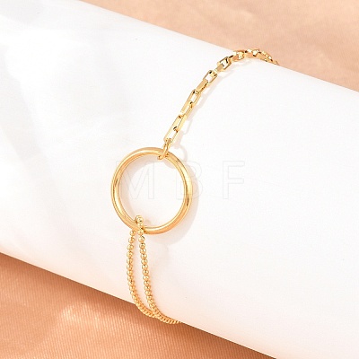 304 Stainless Steel Ball Chain & Box Chain Bracelets BJEW-D460-02G-1