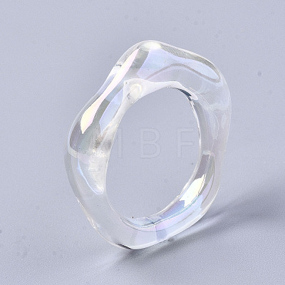 Transparent Resin Finger Rings X-RJEW-T013-001-E02-1