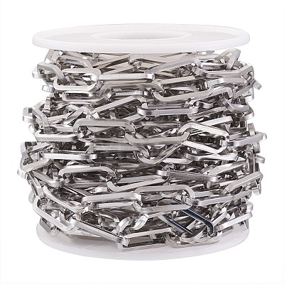304 Stainless Steel Paperclip Chains CHS-YS0001-02P-1