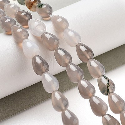 Natural Grey Agate Beads Strands G-B106-A13-01-1