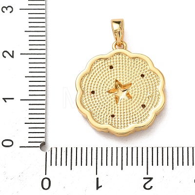 Brass Micro Pave Cubic Zirconia Pendants KK-E803-01G-A-1