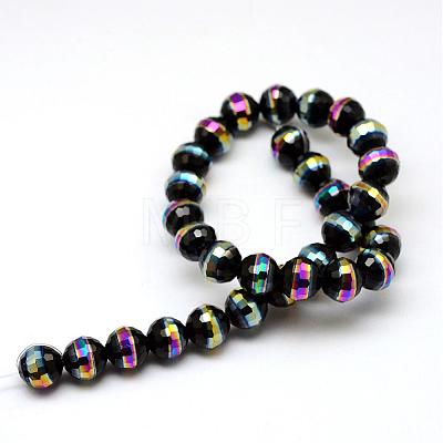 Electroplate Glass Beads Strands EGLA-Q069-D03-1