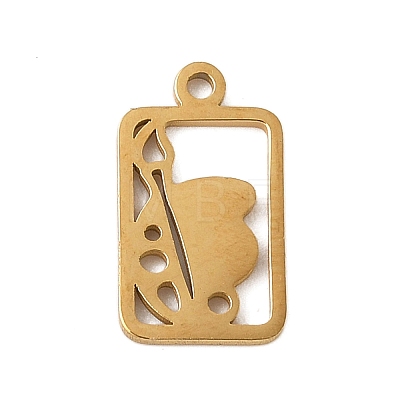 304 Stainless Steel Charms STAS-G355-07G-1