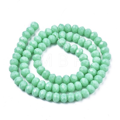 Opaque Solid Color Imitation Jade Glass Beads Strands EGLA-A044-P8mm-D14-1