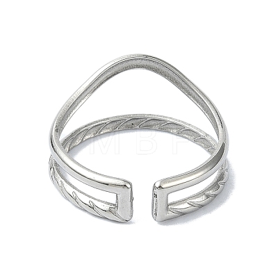 304 Stainless Steel Cuff Rings RJEW-M019-48P-1