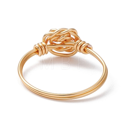 Brass Wire Wrap Finger Ring RJEW-TA00113-1
