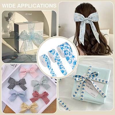 Polyester Grosgrain Ribbons OCOR-WH0070-337-1
