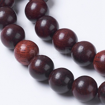 Natural Burmese Rosewood Beads Strands WOOD-J001-03-6mm-1