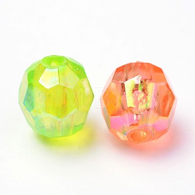 Eco-Friendly Transparent Acrylic Beads TACR-PL642-8mm-M-1