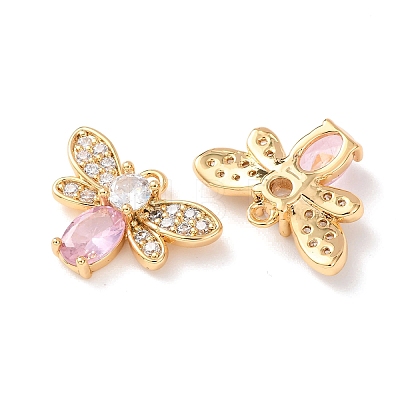 Brass Micro Pave Cubic Zirconia Pendants KK-A284-15G-02-1