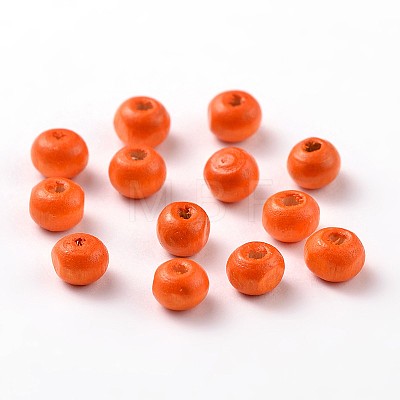 Dyed Natural Wood Beads WOOD-Q006-6mm-09-LF-1