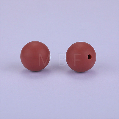 Round Silicone Focal Beads SI-JX0046A-79-1