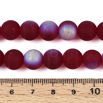 Frosted Transparent Glass Beads Strands LS-GLAA-T032-T10mm-MBB20-1