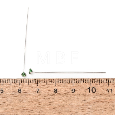 Brass Micro Pave Cubic Zirconia Stud Earring Findings CU-CBA4618-01P-05-1