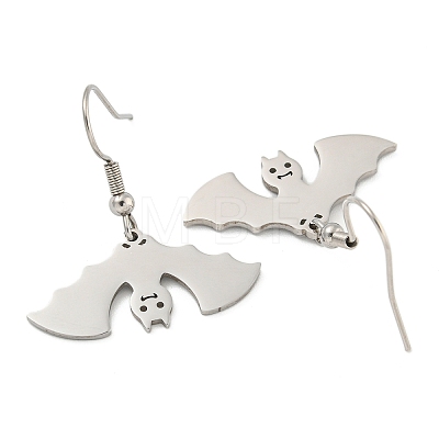 Halloween Theme 304 Stainless Steel Dangle Earrings for Women EJEW-F338-05P-1