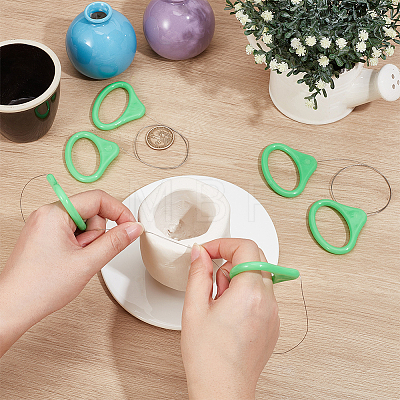 3Pcs Steel Wire Clay Cutter AJEW-CN0007-89B-1