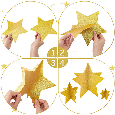 3D Star Paper Glitter Powder Display Decorations DIY-WH20082-52A-1