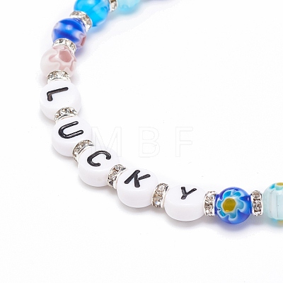 Word Lucky Bracelet BJEW-JB08584-03-1