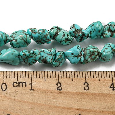 Dyed Natural Howlite Beads Strands G-G075-E03-01-1