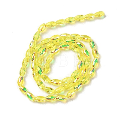 AB Color Plated Transparent Electroplate Beads Strands EGLA-H104-05A-1