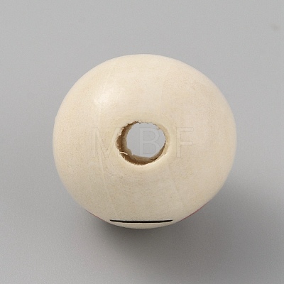 Printed Wooden Beads WOOD-WH0001-06B-1