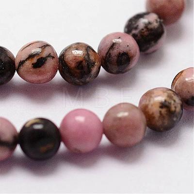 Natural Rhodonite Beads Strands G-N0204-01-3mm-1