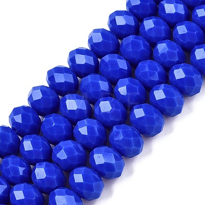 Opaque Solid Color Imitation Jade Glass Beads Strands LS-EGLA-A044-P8mm-D32-1
