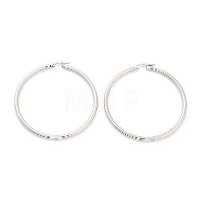 Non-Tarnish Ring 304 Stainless Steel Hoop Earrings for Women Men EJEW-B049-01I-P-1