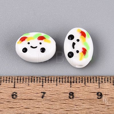 Handmade Porcelain Ceramic Beads PORC-Q005-07F-1