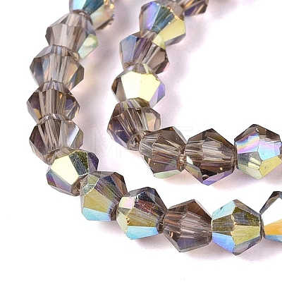 AB Color Plated Transparent Glass Beads Strands GLAA-G127-01-01J-1