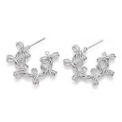 Brass Earring for Women EJEW-P268-01P-1