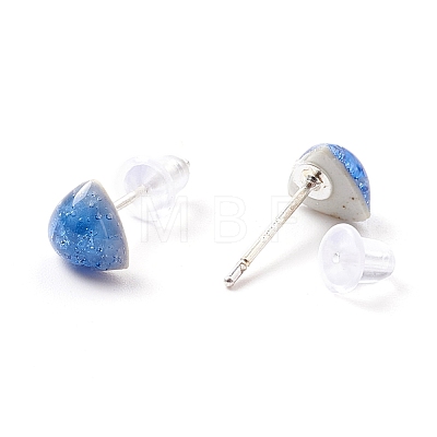 Triangle Resin Stud Earrings Set for Girl Women EJEW-D278-12S-1
