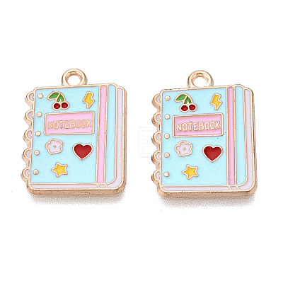 Alloy Enamel Pendants ENAM-Q004-01KCG-23-1