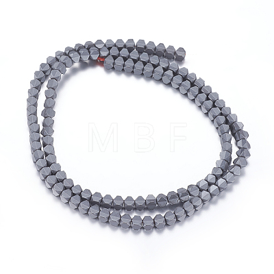 Non-magnetic Synthetic Hematite Beads Strands G-P338-14B-3x3mm-1