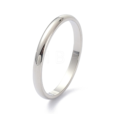 Non-Tarnish 2mm Polished Plain Dome Finger Ring for Girl Women RJEW-C012-05E-P-1