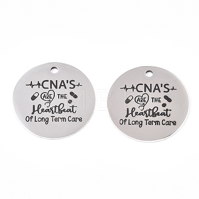 Non-Tarnish 201 Stainless Steel Pendants LS-STAS-T064-38P-4-1