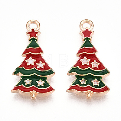 Christmas Theme Alloy Enamel Pendants ENAM-N056-403B-1